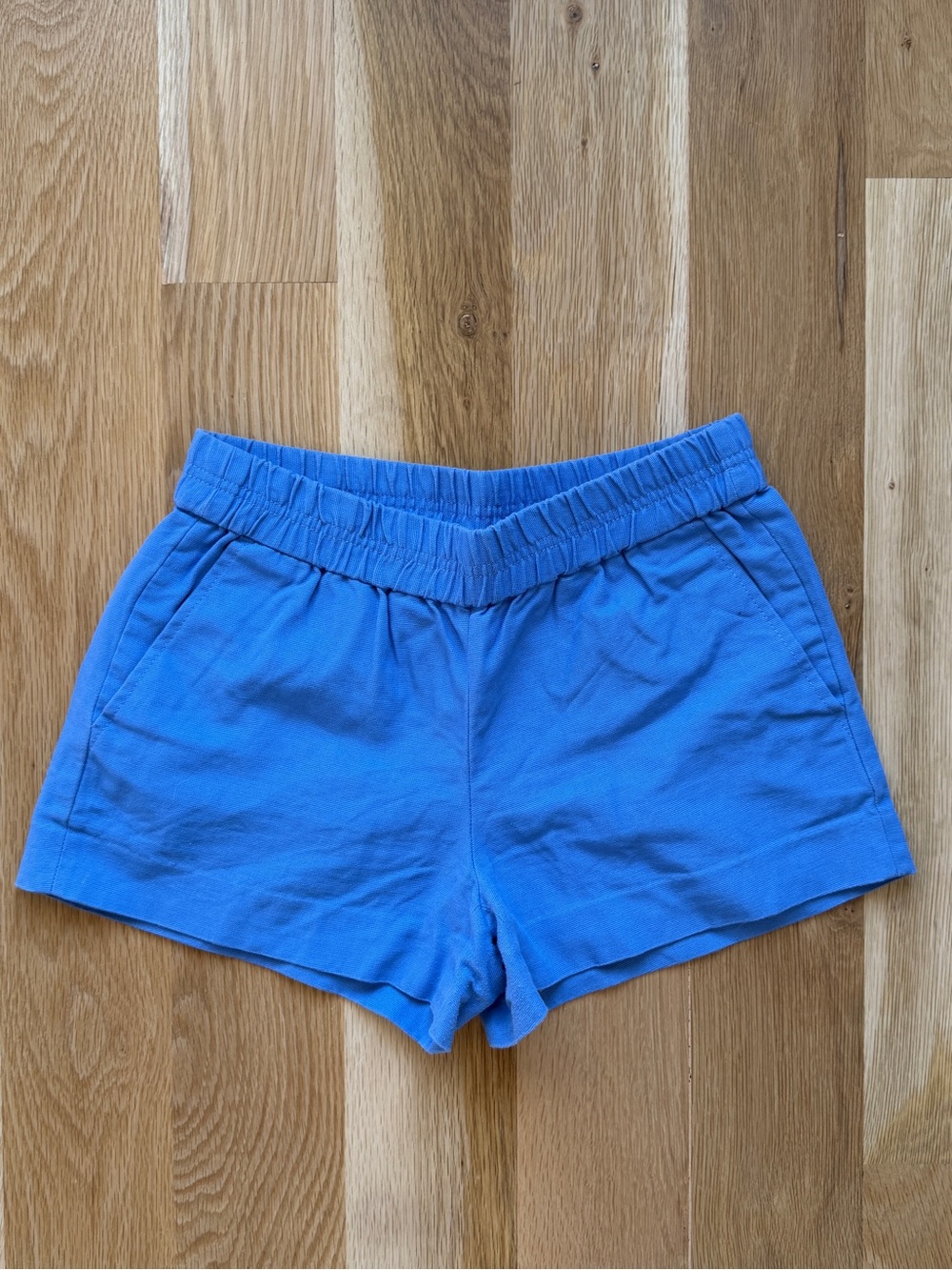 J. Crew Blue Elastic-Waist 100% Cotton Shorts - Size 0